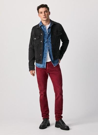 Jeans outlet rojos hombre